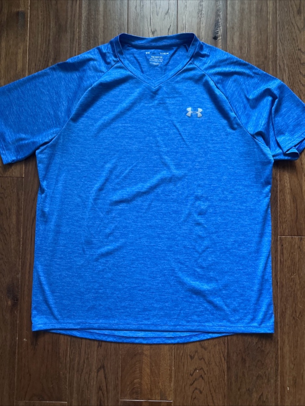 Under Armour Men's V Neck Tech Tee Royal Blue Heather XL Athletic Shirt